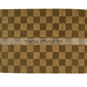 Natural Fibres Jute Hemp Small Check Rug thumbnail-1
