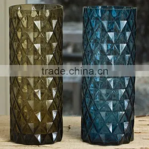 Engraved Leadfree Customized Size Popular Model Clear Transparent Green Brown Solid Color Vase thumbnail-1