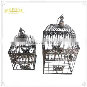 Garden Decorative Welding S/2 Round Birdcage thumbnail-3