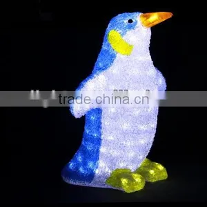 High Quality 3D LED Christmas Acrylic Penguin Motif Light thumbnail-1
