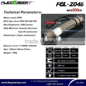 Rechargeable Hard Anodation Q5 Camping Light thumbnail-3