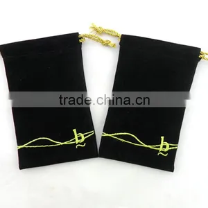 Custom Printed Logo Soft GREY Velvet Jewerly Packing Pouch High Quality Fabric Quality Choice thumbnail-6