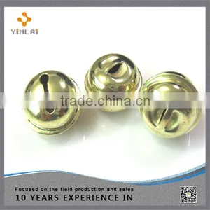 Christmas Decoration Supplies and Indoor Christmas Decoration Item 10mm Gold Color Jingle Bell Quality Choice thumbnail-3