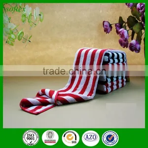 Wholesale Jacquard Cotton Red and White Striped Hand Towels thumbnail-4