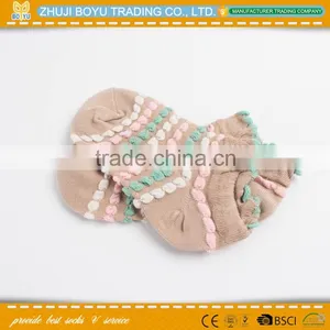 BY-161405 Lady's Jacquard Striped Socks; Anti Slip Sweat Socks Wholesale thumbnail-4