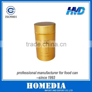 Small Gold Round Tin Can For Tea Package thumbnail-1