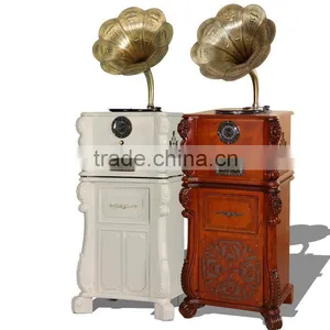 Nostalgic Granophone Wooden Turntable Player With USB/CD thumbnail-1