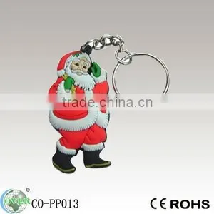 Cheapest PVC Christmas Santa Keychain as Promotional Gifts thumbnail-1