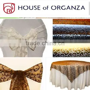 Hearts Flocking Organza Fabric For Decoration thumbnail-1
