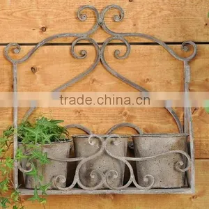 111199FD Metal Wall Hanging Herbs Pots for Garden Decoration thumbnail-1