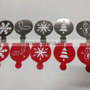 High Quality Stainless Steel Christmas Coffee Stencils thumbnail-3