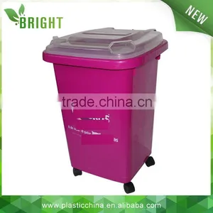 BT50A 20KG 50liter Pet Food Storage High Quality Easy Open Transparent Plastic Food Container thumbnail-1