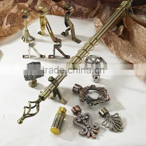 Hot Sales in the Middle East Classic Pattern Metal Curtain Rods, Curtain Iron Pipe 28mm Quality Choice thumbnail-5