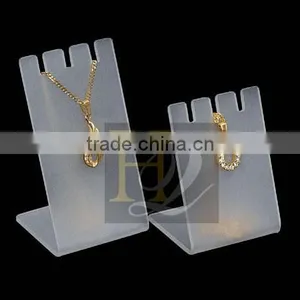 Frosted Acrylic Necklace Jewelry Display Stand thumbnail-2