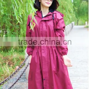 Fashion Slim Elegant Hoodie Raincoats for Women thumbnail-3