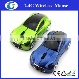 Car Shape Wireless Mouse With Blue Headlight thumbnail-5
