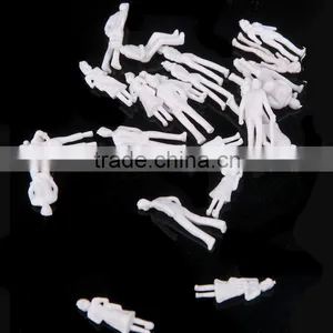 Model Figure, Plastic Miniature White Human Figure for 1/100 thumbnail-2