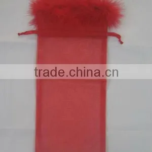 HOT SALE ! Red Organza Gift Wrapping Wine Bottle Wrapping Bag thumbnail-1