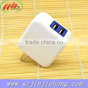 Factory Outlet Wall Charger Folding Plug Travel Charger 5V2.4A Dual Port USB Wall Charger thumbnail-1
