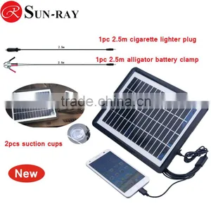 18V 6W Solar Battery Charger Car Charger Solar Charger for Cars,trucks,boats,phones thumbnail-1