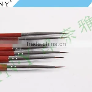 ANY Beauty Art Nails Design Rosewood Handle Sable Hair Nail Brush for Nail Art Drawing thumbnail-4