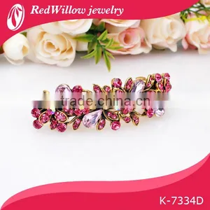 Wholesale Fashionable Gold Metal Rhinestone Hair Barrettes thumbnail-2
