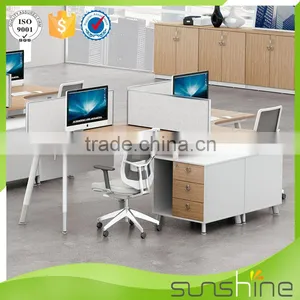 China Office Desk for 2 People MFC Desktop Partition Workstation With MFC Modesty thumbnail-1