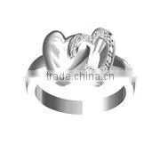 Double Heart Ring B05151r thumbnail-1