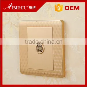 China Factory PC Brushed Stainless Steel Material tv Crt Wall Socket TV Socket for Sale thumbnail-2