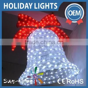 Festive Lights Led 3D Motif Light Red Bell Christmas Light Motif thumbnail-1