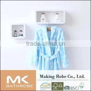 Printing Plush Fleece Bathrobe Pajama Fleece Gowns for Kids thumbnail-1