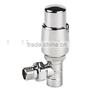 Thermostatic Radiator Valve(TRV)Chrome Angle ABS Head thumbnail-1