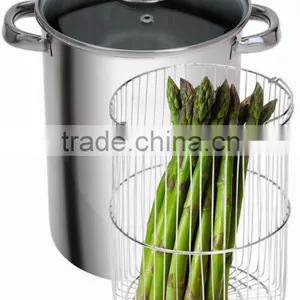Stainless Steel Asparagus Pot With Glass Lid thumbnail-1