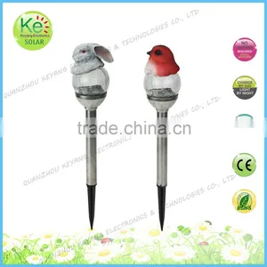 Glass Ball With Polyresin Animal Head Solar Garden Path Light thumbnail-1