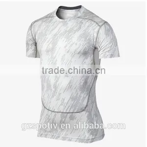 2015 OEM Mens Latest Sublimation Compression Sports/gym Shirts thumbnail-1