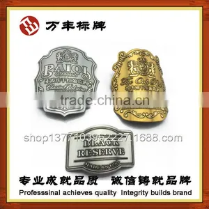 2015 Best Directly Manufactuer Offer Personalized Metal Wine Bottle Label thumbnail-1