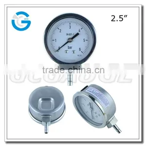 High Quality Bottom Stainless Steel 2 1/2inch Turbo Psi Gauge thumbnail-1