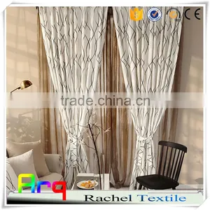 New Modern Geometry Design Curtain Fabric- Jacquard With Printing- South America Style thumbnail-2