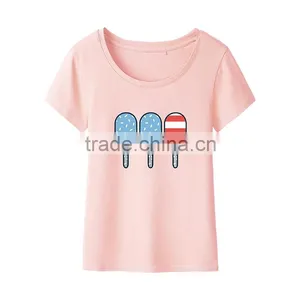 Manufacturer China Custom Women's Clothing Cotton Loose Bluk Custom t Shirt Printing for Sale thumbnail-2