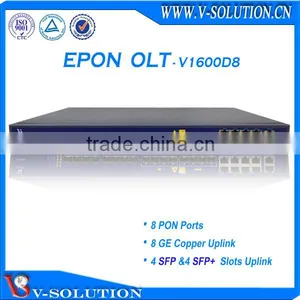 Supported WEB Manage 8 PON Port EPON OLT 1U Height 19U Standard Box 8*10/100/1000M Interface for Uplink thumbnail-1