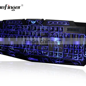 USB Wired Raised Computer Keyboard With Cool Crack Backlit thumbnail-4