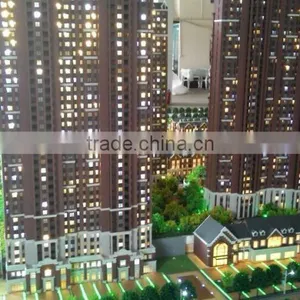 1/100 Apartment Buildings Maquette Architectural Scale Model Maker thumbnail-1