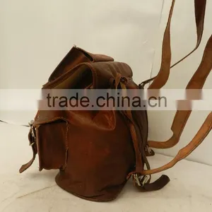 Genuine Leather Unisex Back Pack/vintage Style Back Pack/ruck Sack thumbnail-2