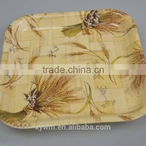Woven Bamboo Salad Tray and Plate With Patters thumbnail-3