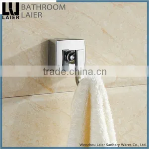 Promotional Direct Marketing Factory Zinc Alloy Chrome Finishing Bathroom Sanitary Items Wall Mounted Double Robe Hook thumbnail-1