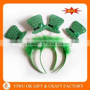 Party Headband Green Sequin Mini Top Hat Headband thumbnail-2