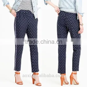 Oem Service Fashion All Over Print Widder Waist Straight Legging Elegant Women Pants 2016 thumbnail-1