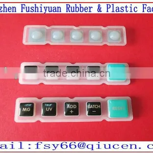 Soft Conductive Silicone Buttons Remote Control Conductive Illuminated Numeric Power Button Keypad thumbnail-1