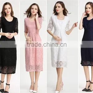 Elegant Lace Breastfeeding Party Dress Maternity Clothes Fashionable thumbnail-1