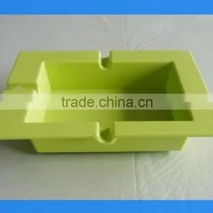 DCA009153 Green Color Cheap Price Ashtray, Plastic Cigarette Ashtra, Melamine Ashtray thumbnail-1